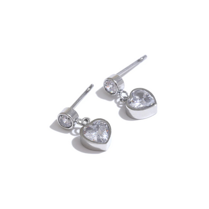 Cherished Heart Drops Earrings