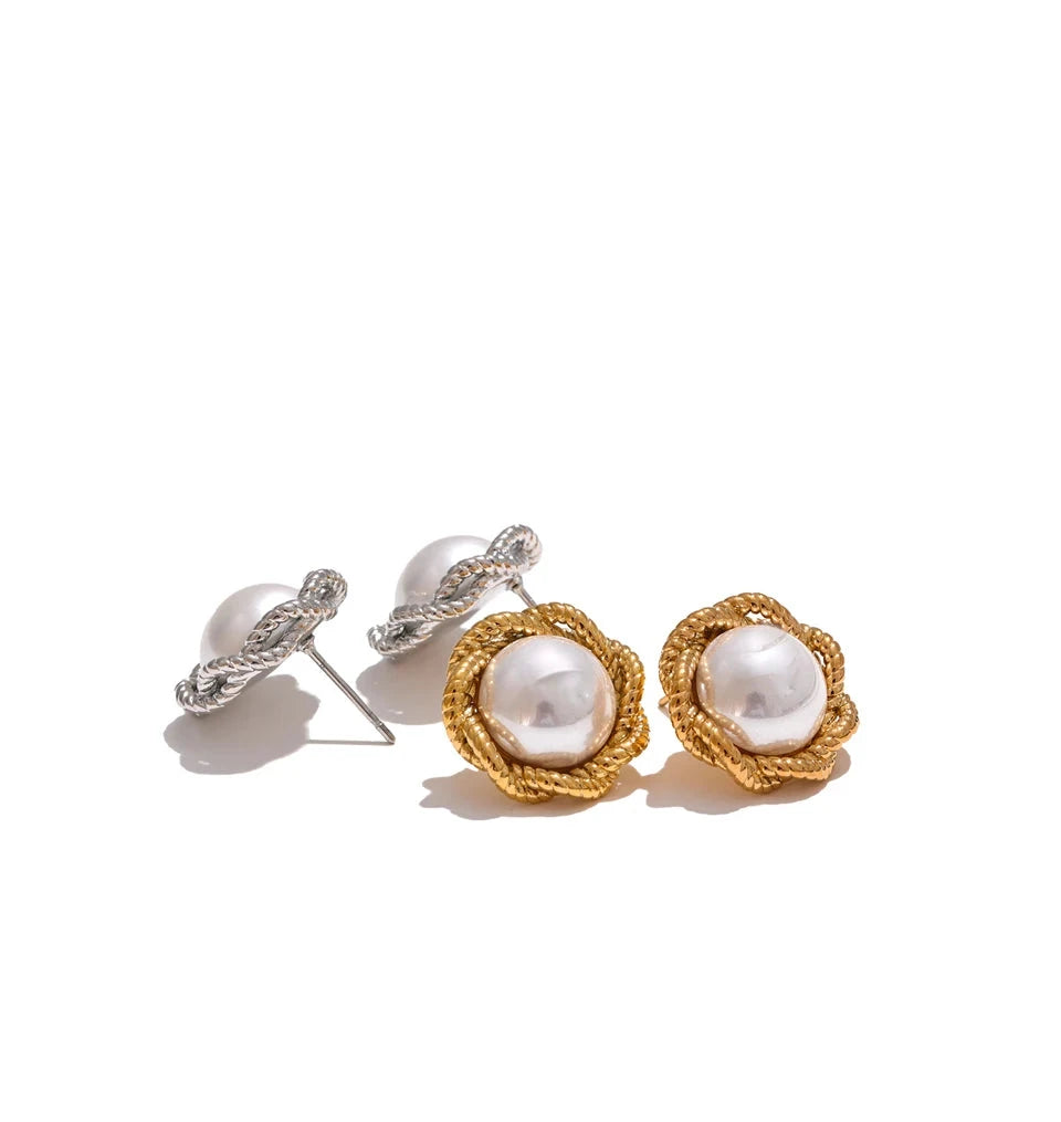 Floral Pearl Earrings