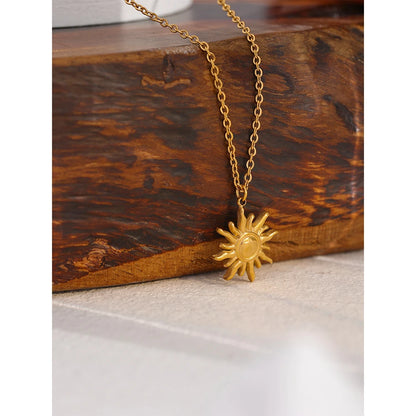 Gleaming Golden Sun Necklace