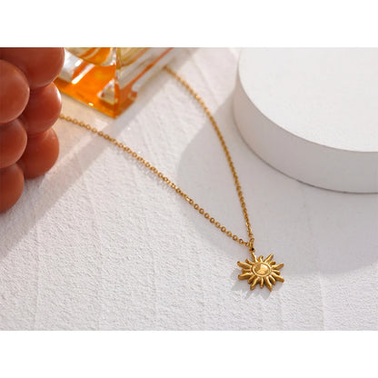 Gleaming Golden Sun Necklace