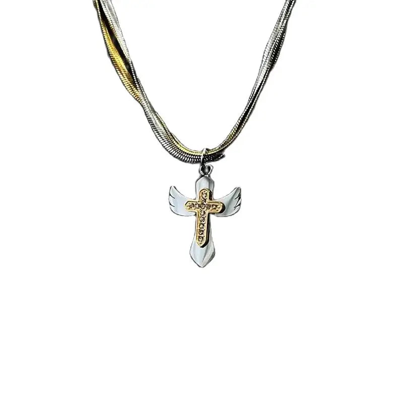 Wings Cross Necklace