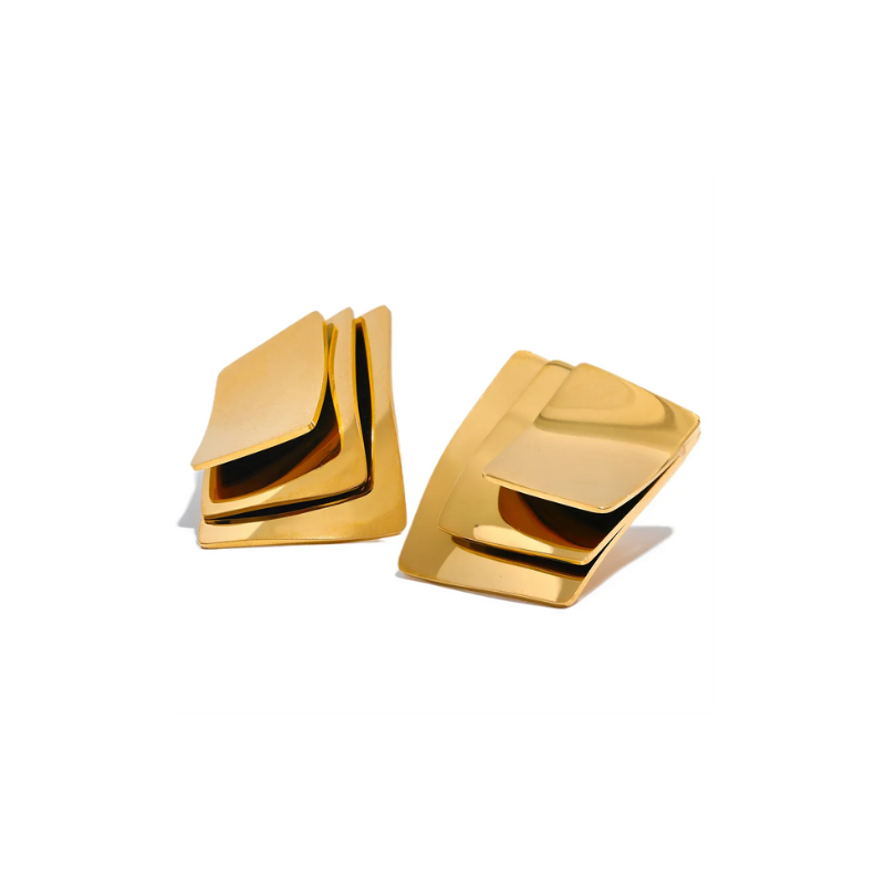 Golden Layers Earrings